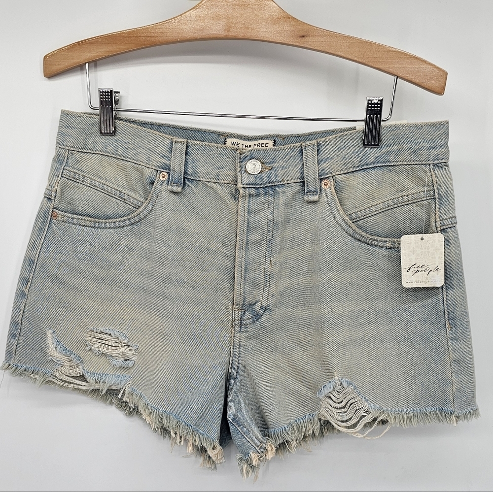 Free People We The Free Now Or Never Denim Short Womens Size 29 New